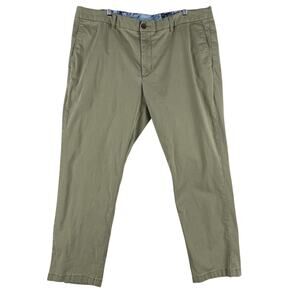 Tommy Bahama Mens Boracay Flat Front Chino Pants 40x30 Tan Stretch Tencel